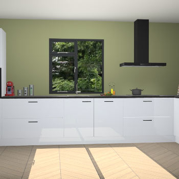 Sneeuwwitte hoogglans keuken Lille 53234