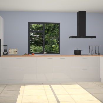 Zijdegrijze hoogglans keuken Lille 53313