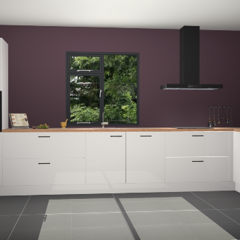 Zijdegrijze hoogglans keuken Lille 53316