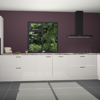 Zijdegrijze hoogglans keuken Lille 53349