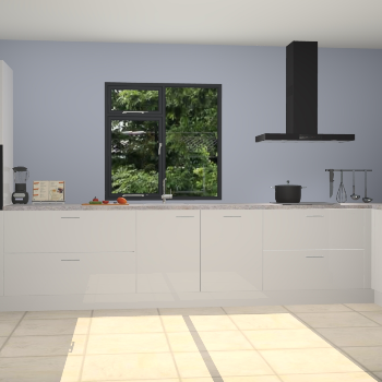 Zijdegrijze hoogglans keuken Lille 53353