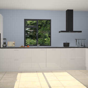 Zijdegrijze hoogglans keuken Lille 53359