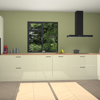 Magnolia hoogglans keuken Lille 53443