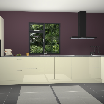 Magnolia hoogglans keuken Lille 53462