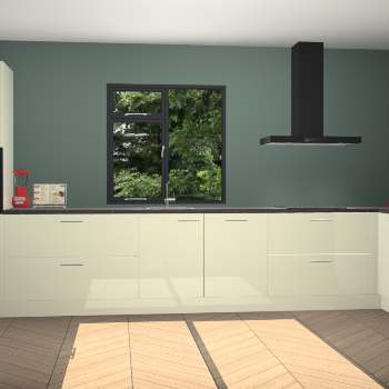 Magnolia hoogglans keuken Lille 53464