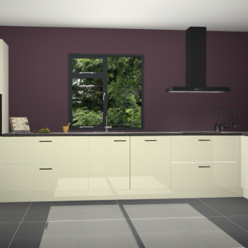 Magnolia hoogglans keuken Lille 53468