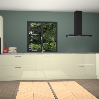 Magnolia hoogglans keuken Lille 53476