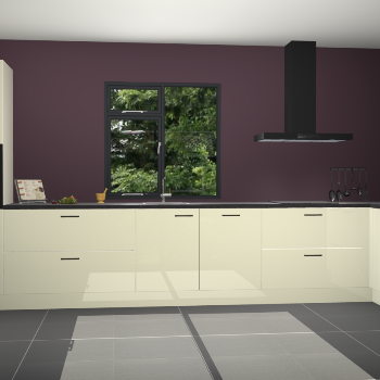 Magnolia hoogglans keuken Lille 53486