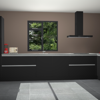 Zwarte greeploze keuken Lille 53833