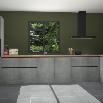 Beton parelgrijze greeploze keuken Lille 53960