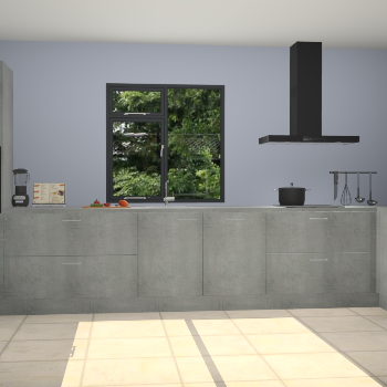 Beton parelgrijze keuken Lille 53981