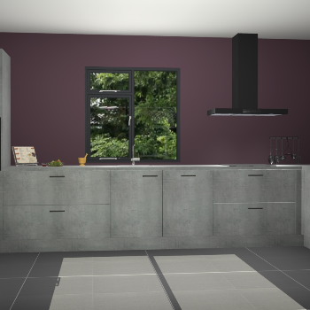 Beton parelgrijze keuken Lille 53984