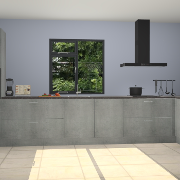 Beton parelgrijze keuken Lille 53987