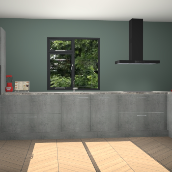 Beton parelgrijze keuken Lille 53992