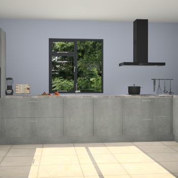 Beton parelgrijze keuken Lille 53993