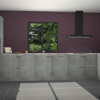 Beton parelgrijze keuken Lille 53996