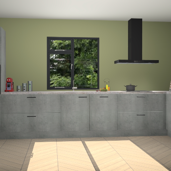 Beton parelgrijze keuken Lille 54001