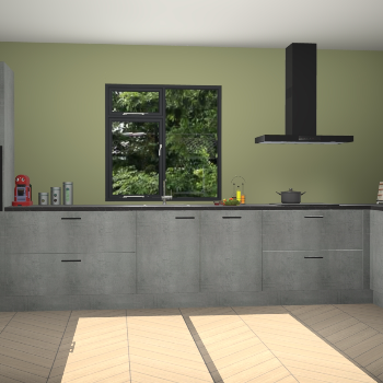 Beton parelgrijze keuken Lille 54007