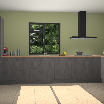 Beton antraciet keuken Lille 54046