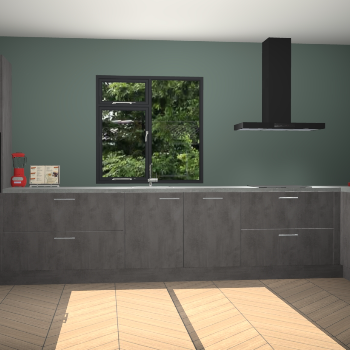 Beton antraciet keuken Lille 54058