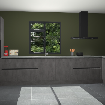 Beton antraciet greeploze keuken Lille 54064