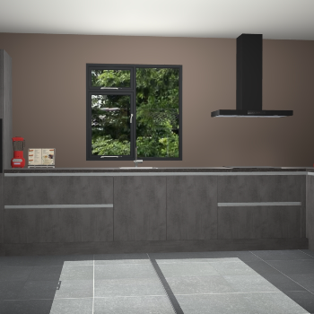 Beton antraciet greeploze keuken Lille 54067