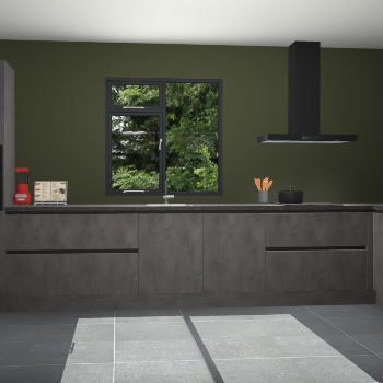 Beton antraciet greeploze keuken Lille 54070