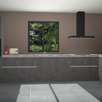 Beton antraciet greeploze keuken Lille 54073