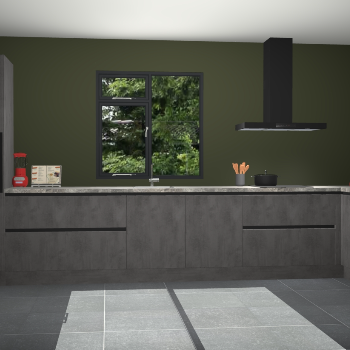 Beton antraciet greeploze keuken Lille 54076