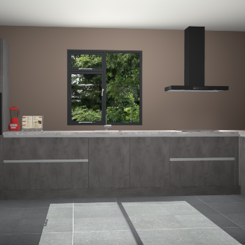 Beton antraciet greeploze keuken Lille 54079