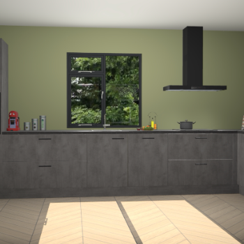 Beton antraciet keuken Lille 54086