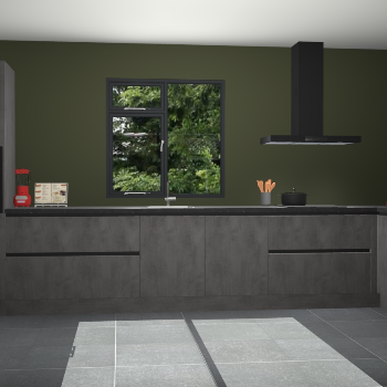 Beton antraciet greeploze keuken Lille 54088