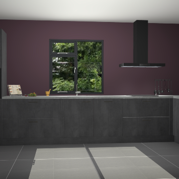 Beton zwarte keuken Lille 54167