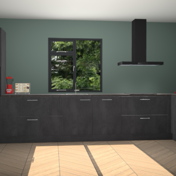 Beton zwarte keuken Lille 54169