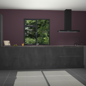 Beton zwarte keuken Lille 54173