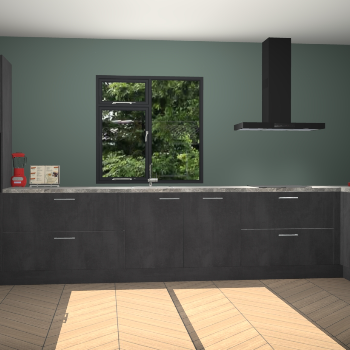 Beton zwarte keuken Lille 54175