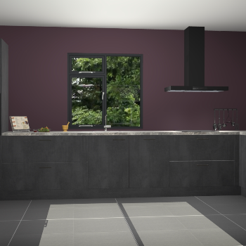 Beton zwarte keuken Lille 54179