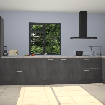 Beton zwarte keuken Lille 54182