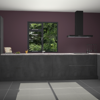 Beton zwarte keuken Lille 54185