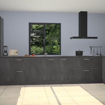 Beton zwarte keuken Lille 54188