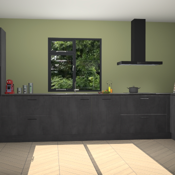 Beton zwarte keuken Lille 54190