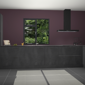 Beton zwarte keuken Lille 54192