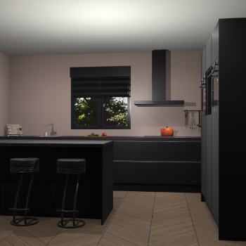 Zwarte greeploze keuken Preston 56807