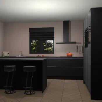 Zwarte greeploze keuken Preston 56807