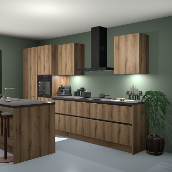 Greeploze Gouden eiken keuken Spanje 56228