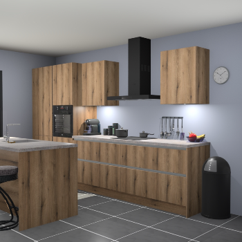 Greeploze Gouden eiken keuken Spanje 56237