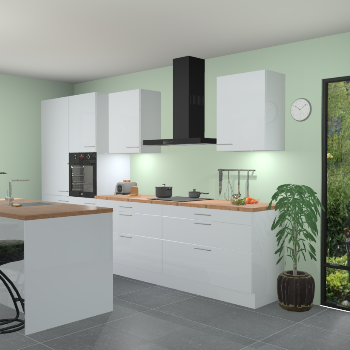 Sneeuwwitte hoogglans keuken Spanje 56379