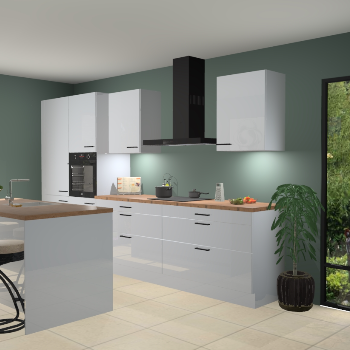 Sneeuwwitte hoogglans keuken Spanje 56382