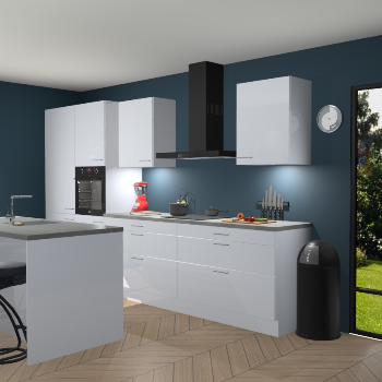 Sneeuwwitte hoogglans keuken Spanje 56393