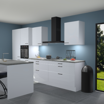 Sneeuwwitte hoogglans keuken Spanje 56396